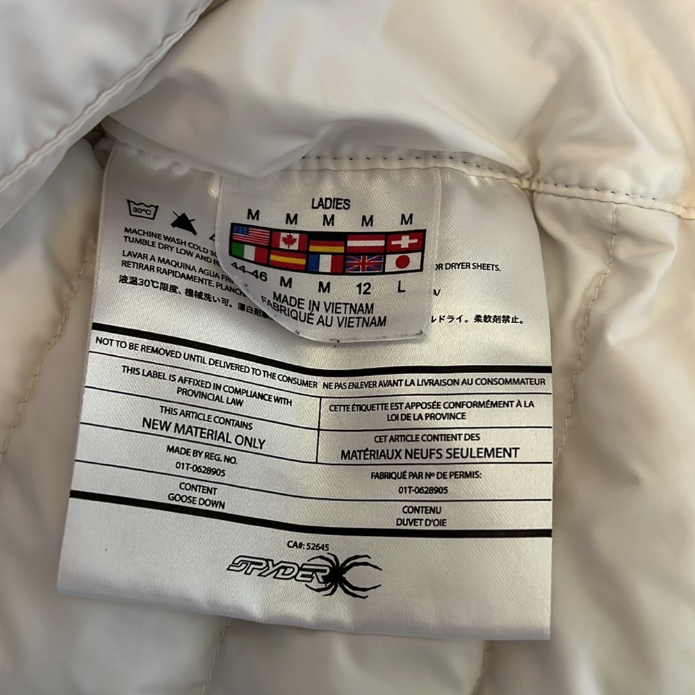 Spyder Down Jacket, Size Medium - image 7